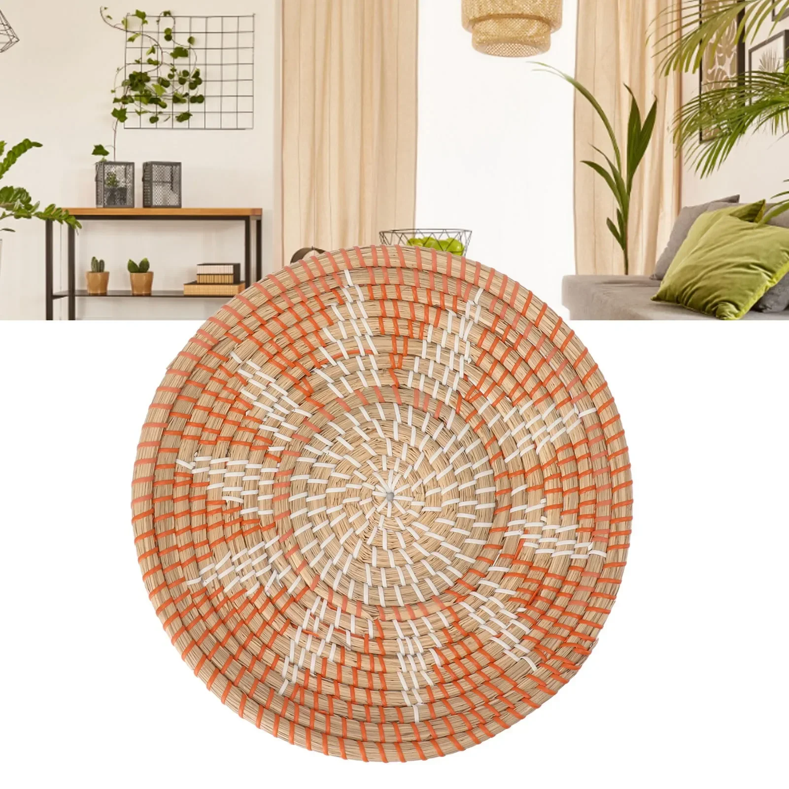 Round Grass Wall Ornaments 35c - Rattan Plant Basket recension och pris