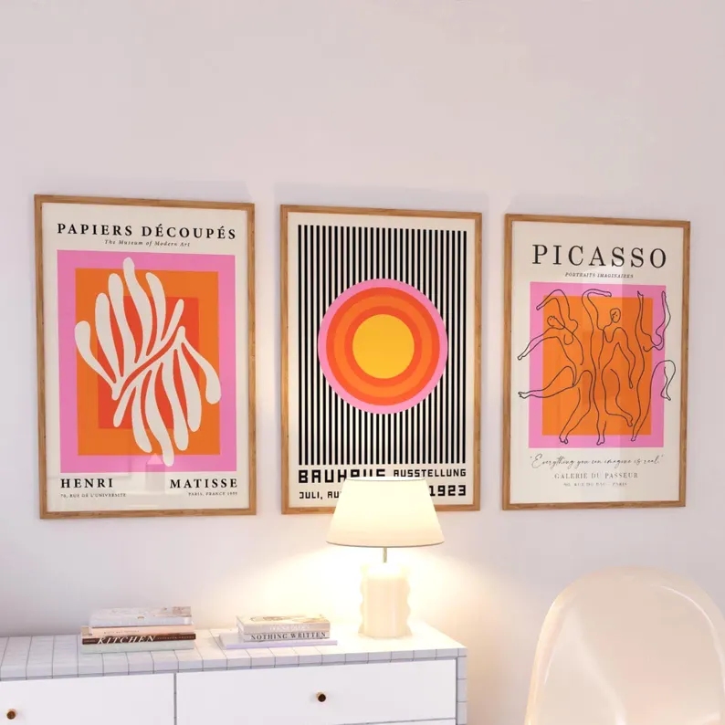 3pcsModern Orange  Bauhaus And - Home Decor Theme recension och pris