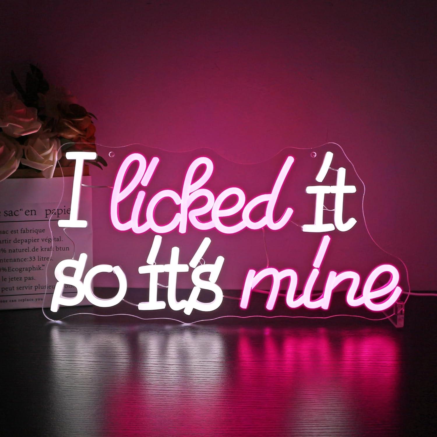 I Licked It So It's Mine Neon  - Home Decor Theme recension och pris