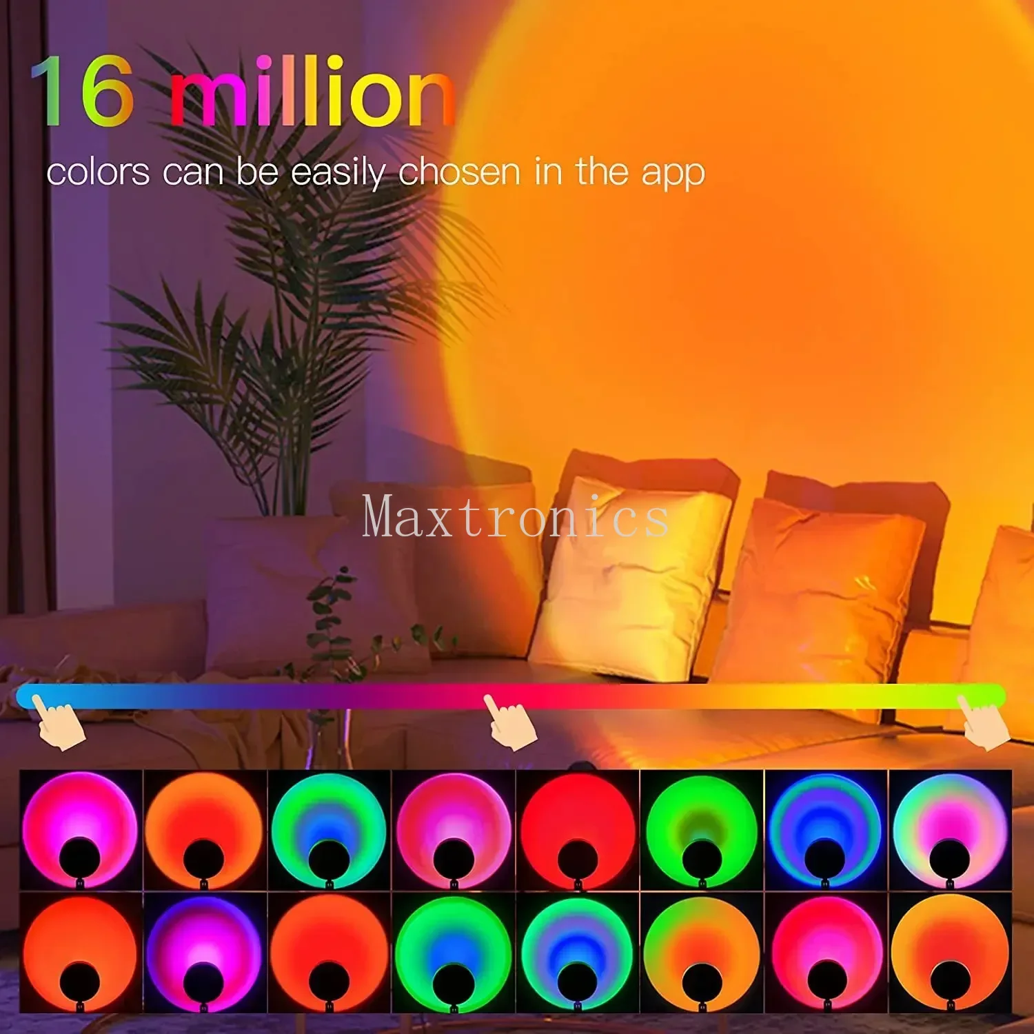 LED Sunset Lamp TUYA Bluetooth - Home Decor Free App recension och pris