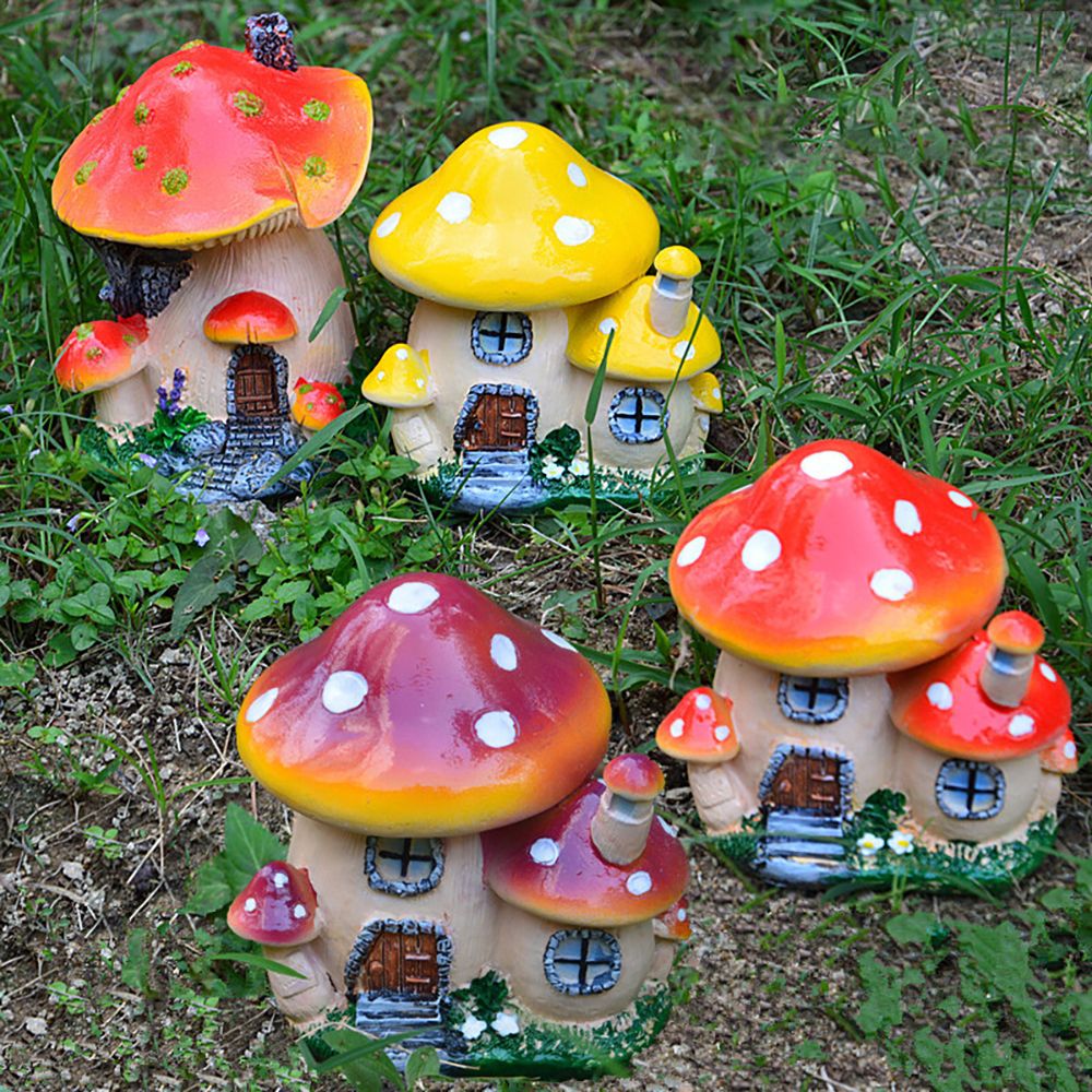 Miniature Mushroom House Resin - Home Decor Za recension och pris