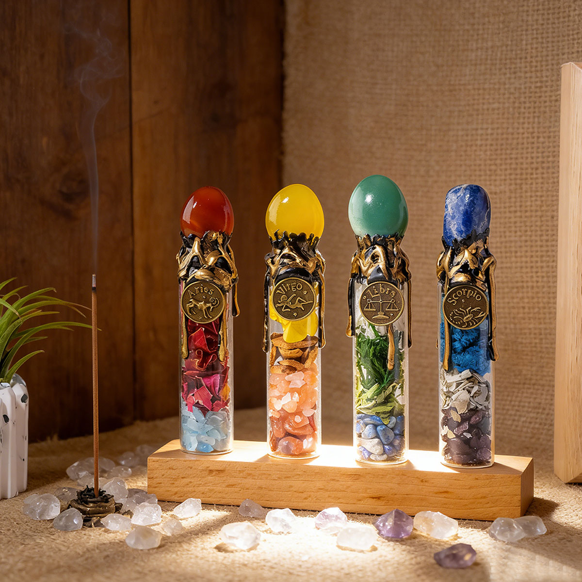 1PC Natural Crystal Zodiac Wis - Home Decor Y2K recension och pris