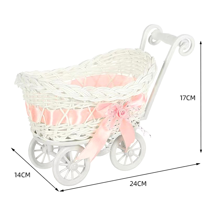 1Pcs Basket Baby Cart Stroller - Rattan Plant Basket recension och pris